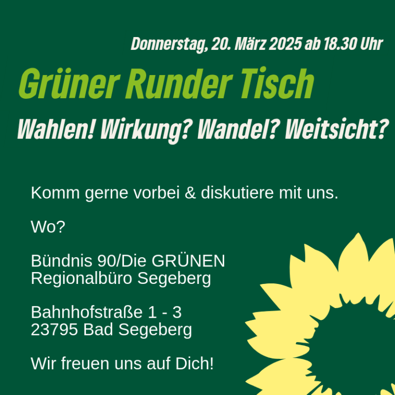 Grüner Runder Tisch März
